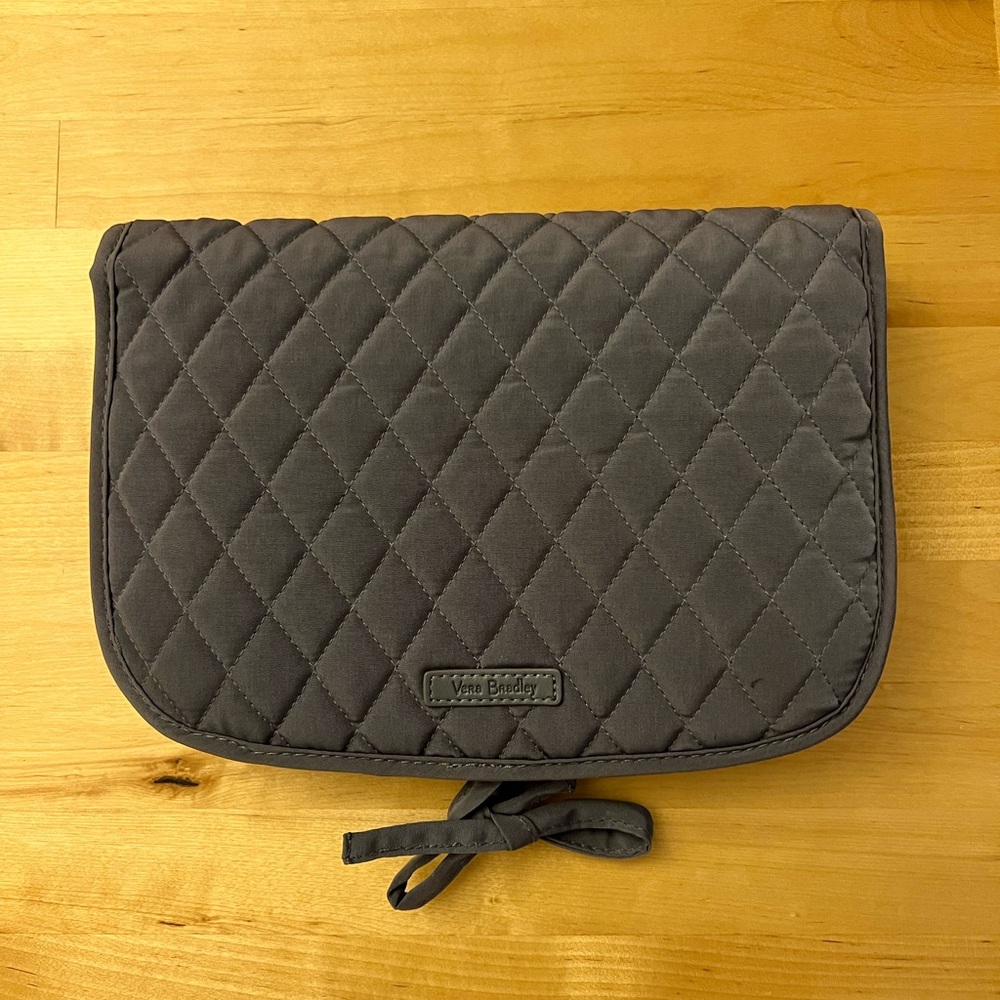 Vera Bradley Quilted Gray Cosmetic Bag